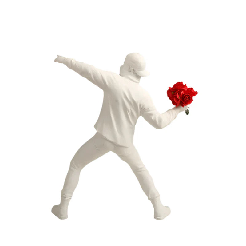 BloomThrower - Statue Moderne de Lanceur de Fleurs