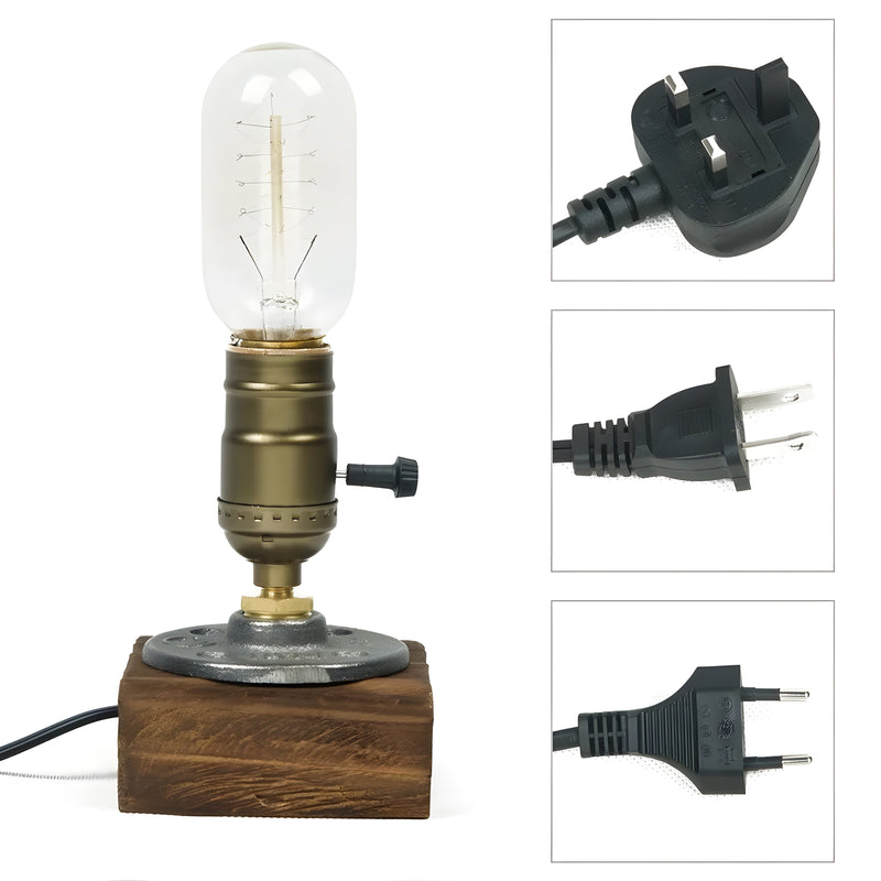 Lampe de table antique industrielle