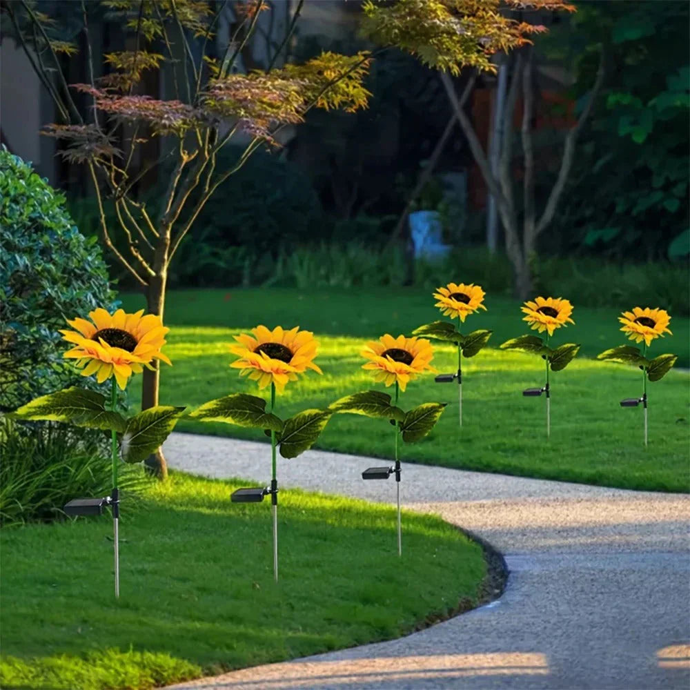 SunnyBloom - Lampes solaires de jardin tournesol