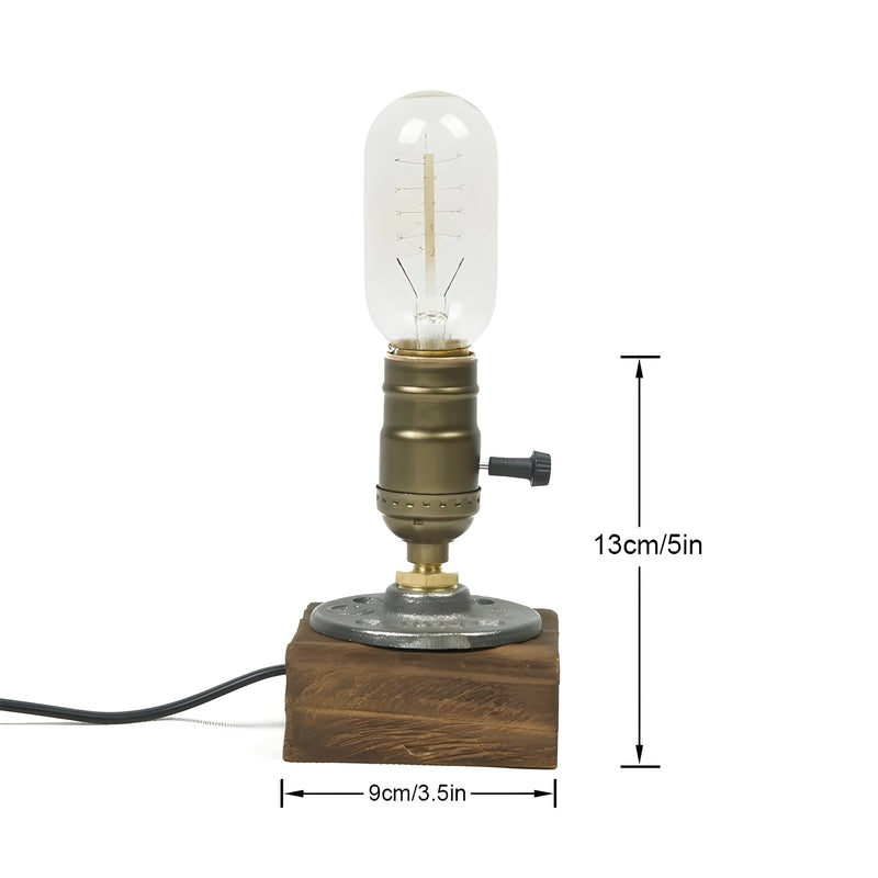 Lampe de table antique industrielle