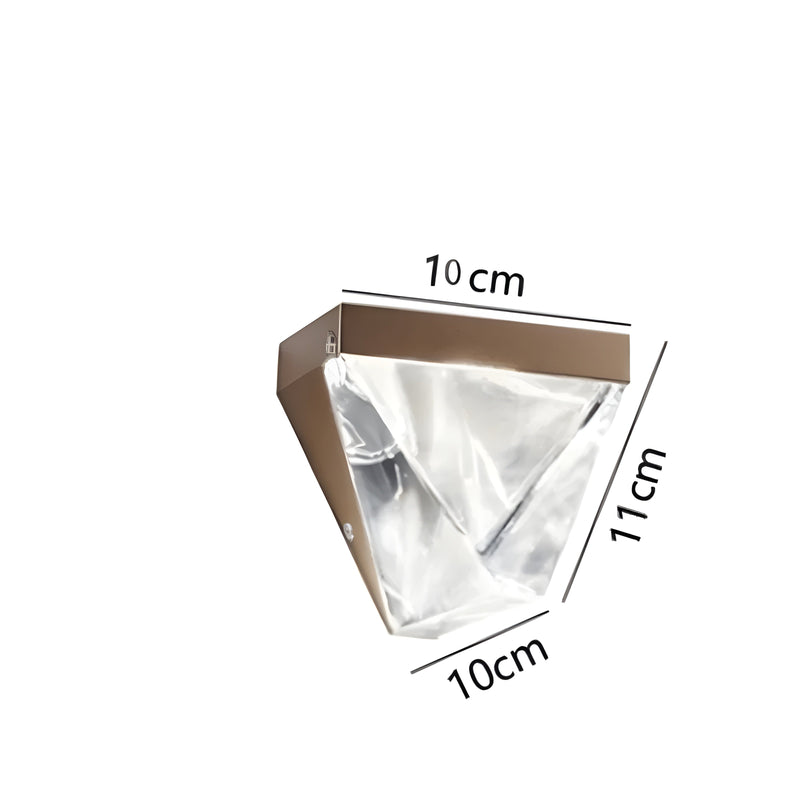 Lampe murale en cristal géométrique