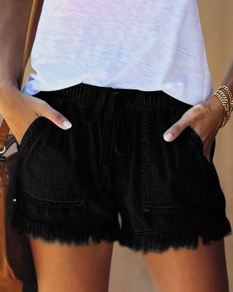 Shorts Chic Astrid avec cordon et coupe ajustée