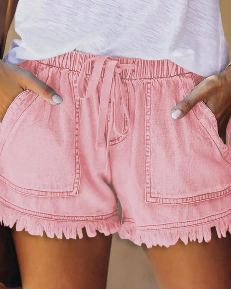 Shorts Chic Astrid avec cordon et coupe ajustée