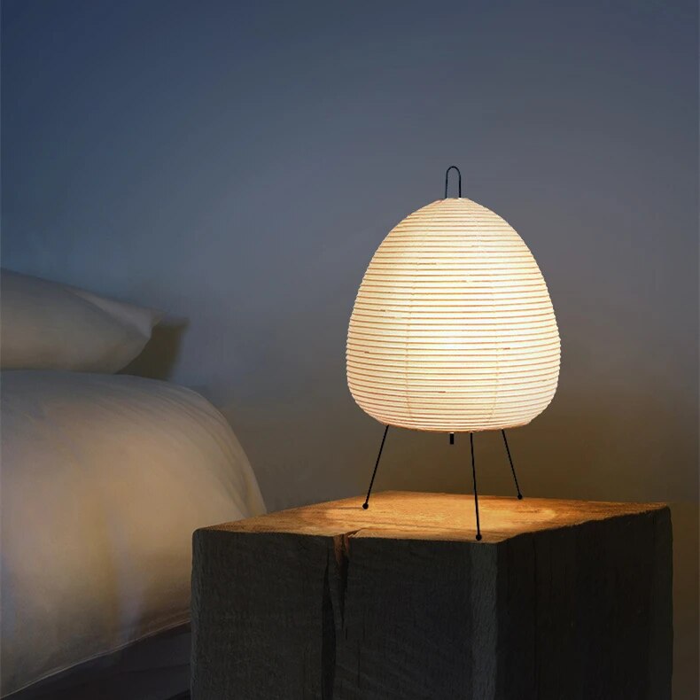 AmbientGlow - lampe de bureau en papier moderne du milieu du siècle