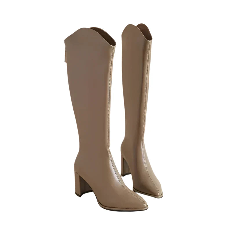 Bottes genouillées Verona pour femmes – Élégantes bottines à embout pointu