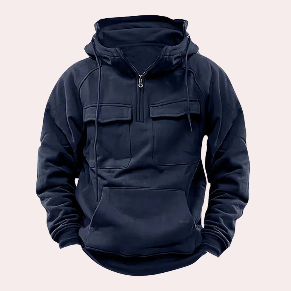 Mikkel Halvzip Sweat à Capuche pour Homme – Élégance et Confort au Quotidien