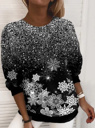 Élégance festive – Sweatshirt de Noël – confortable et élégant