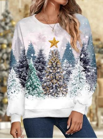 Élégance festive – Sweatshirt de Noël – confortable et élégant