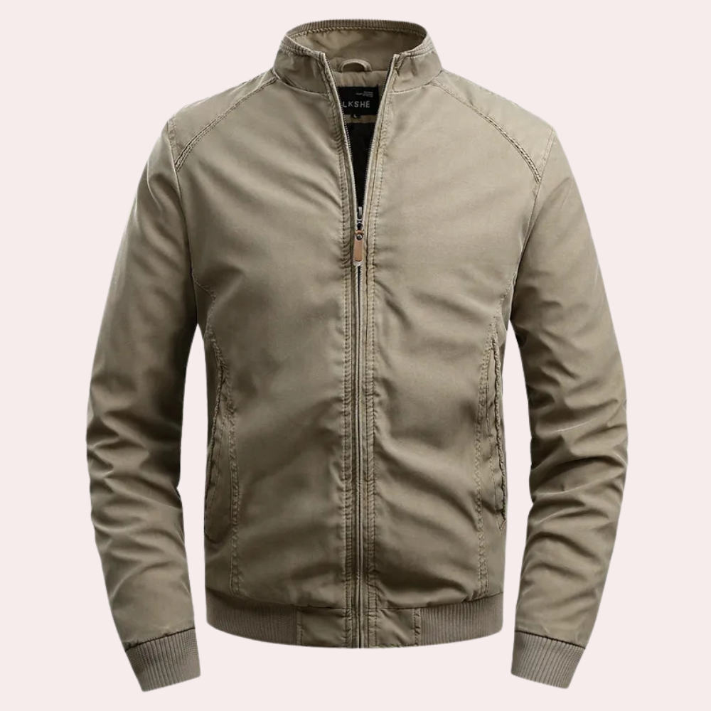 Marius - Veste zippée décontractée à col montant pour homme