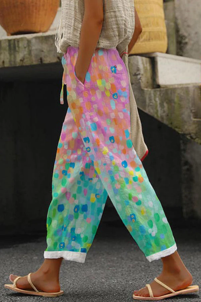 Eliza - Pantalon large imprimé et confortable