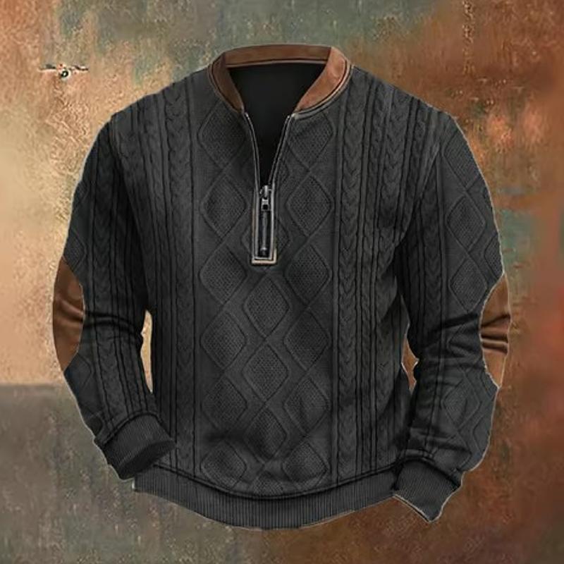 Pull en tricot câble zippé Jimmy Trendy
