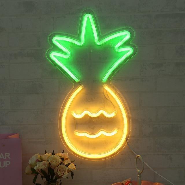 NeonGlow - Lampe murale ananas