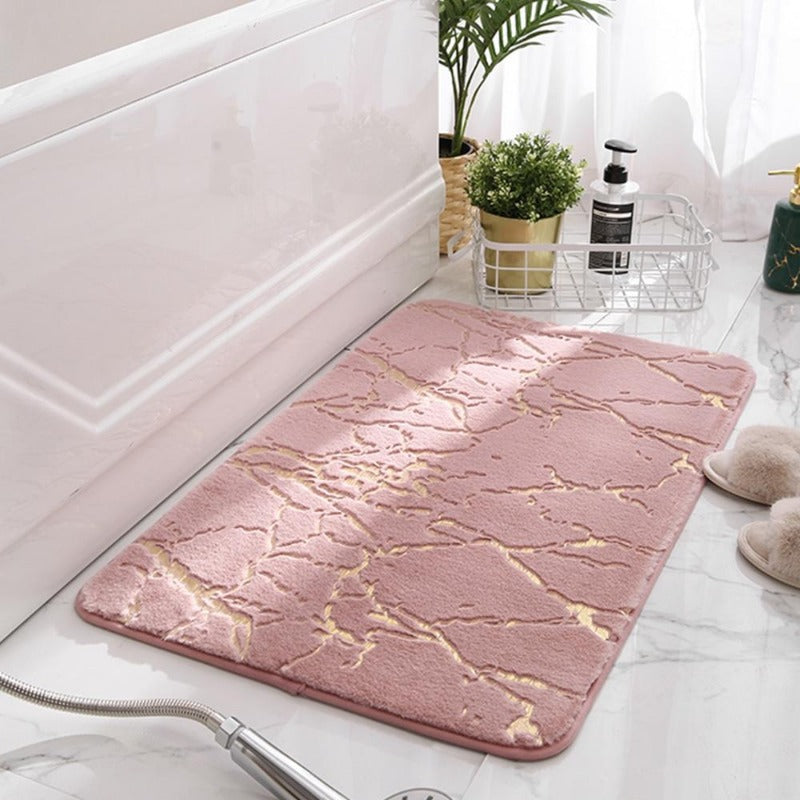 Tapis de bain antidérapant - Élégant tapis de bain avec design doré