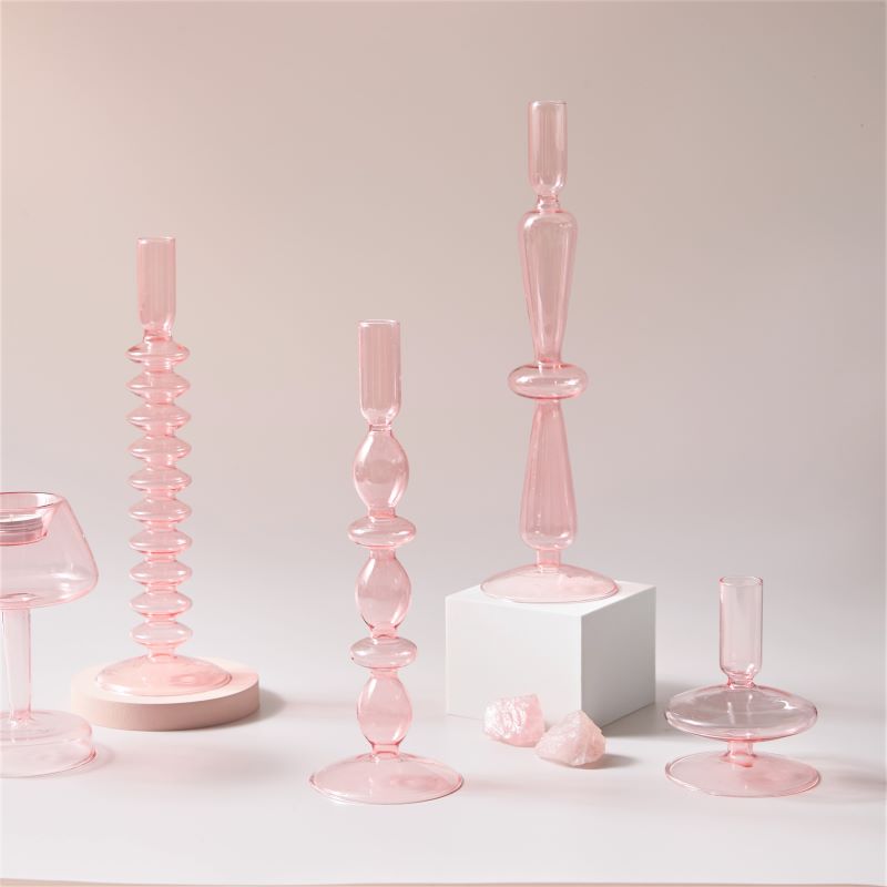GlassAura - Bougeoirs et vases en verre faits à la main élégants