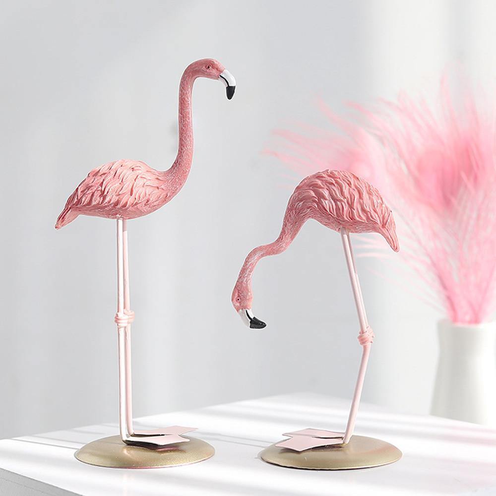 FlamingoGrace - Élégante statue de flamant rose pour jardin