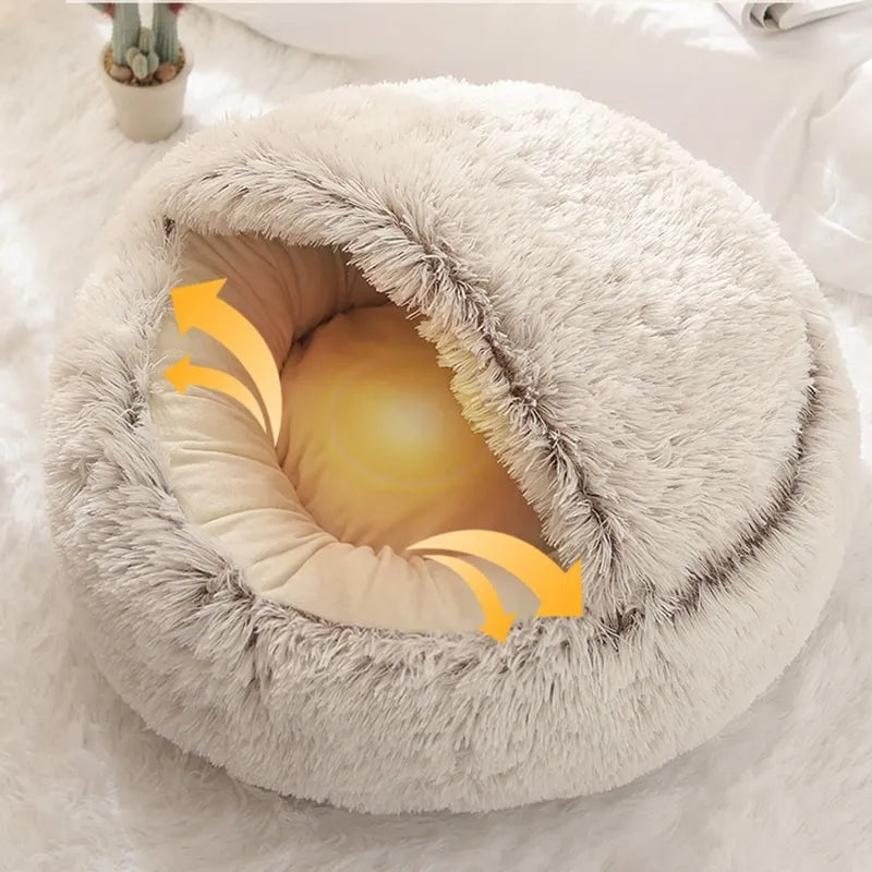CozyHaven - Lit d'hiver de luxe pour animaux de compagnie