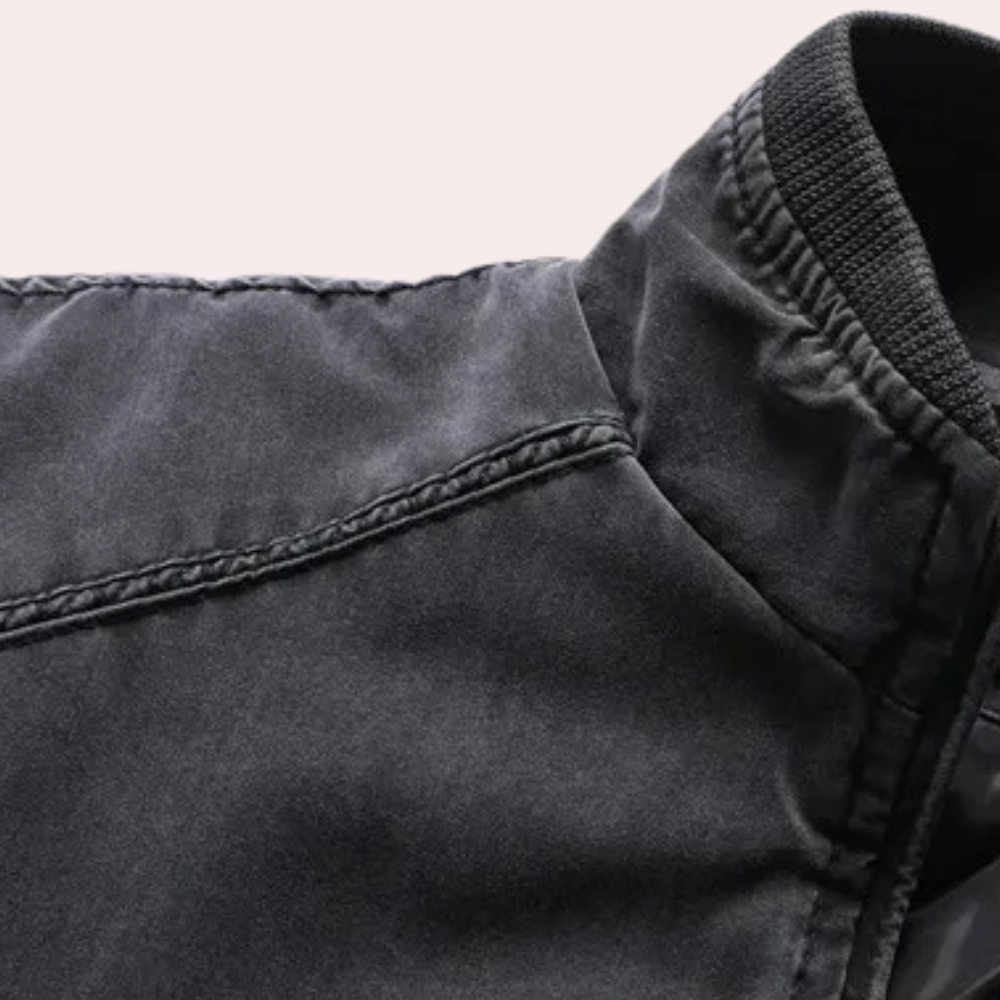 Marius - Veste zippée décontractée à col montant pour homme