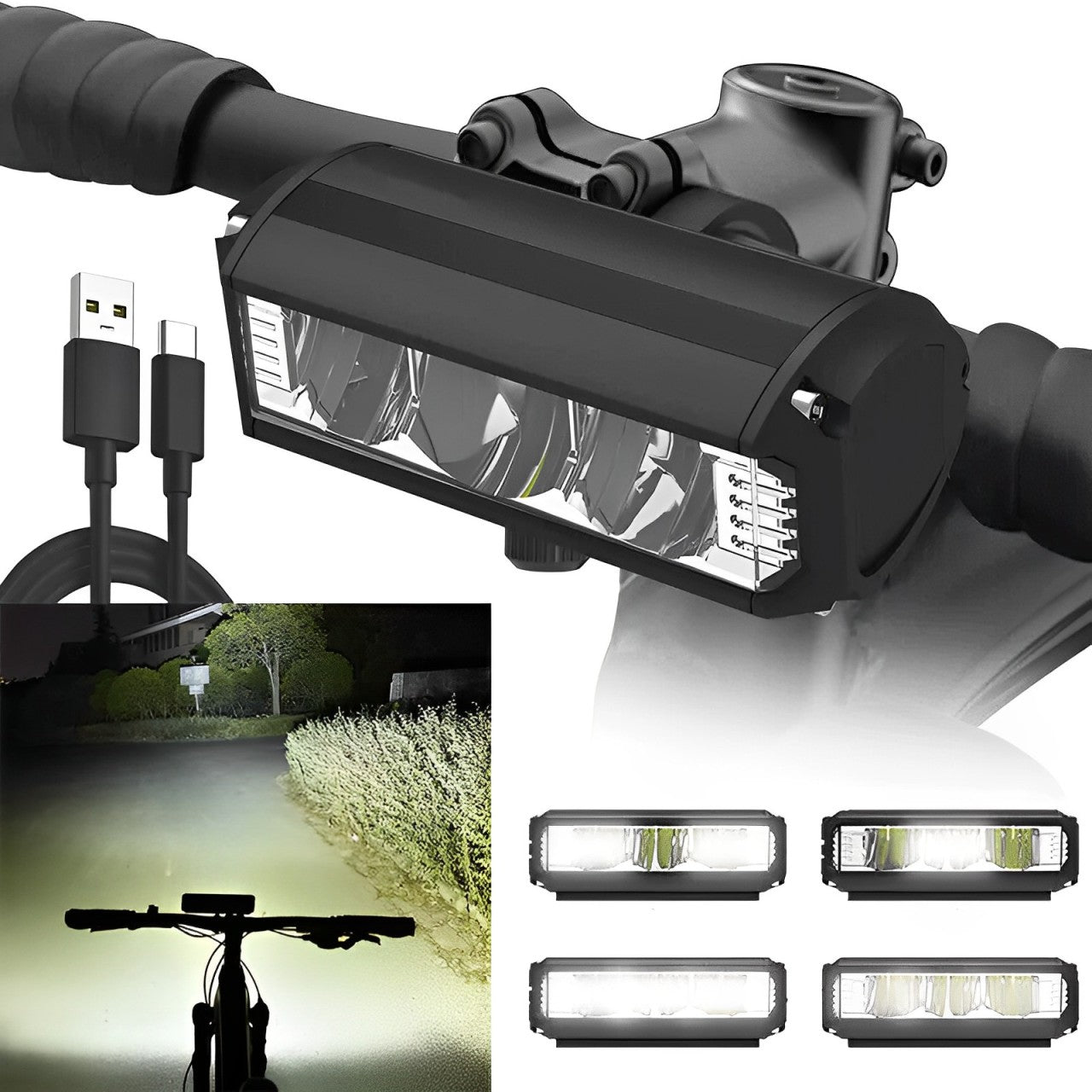 Lumière LED avant puissante pour vélo