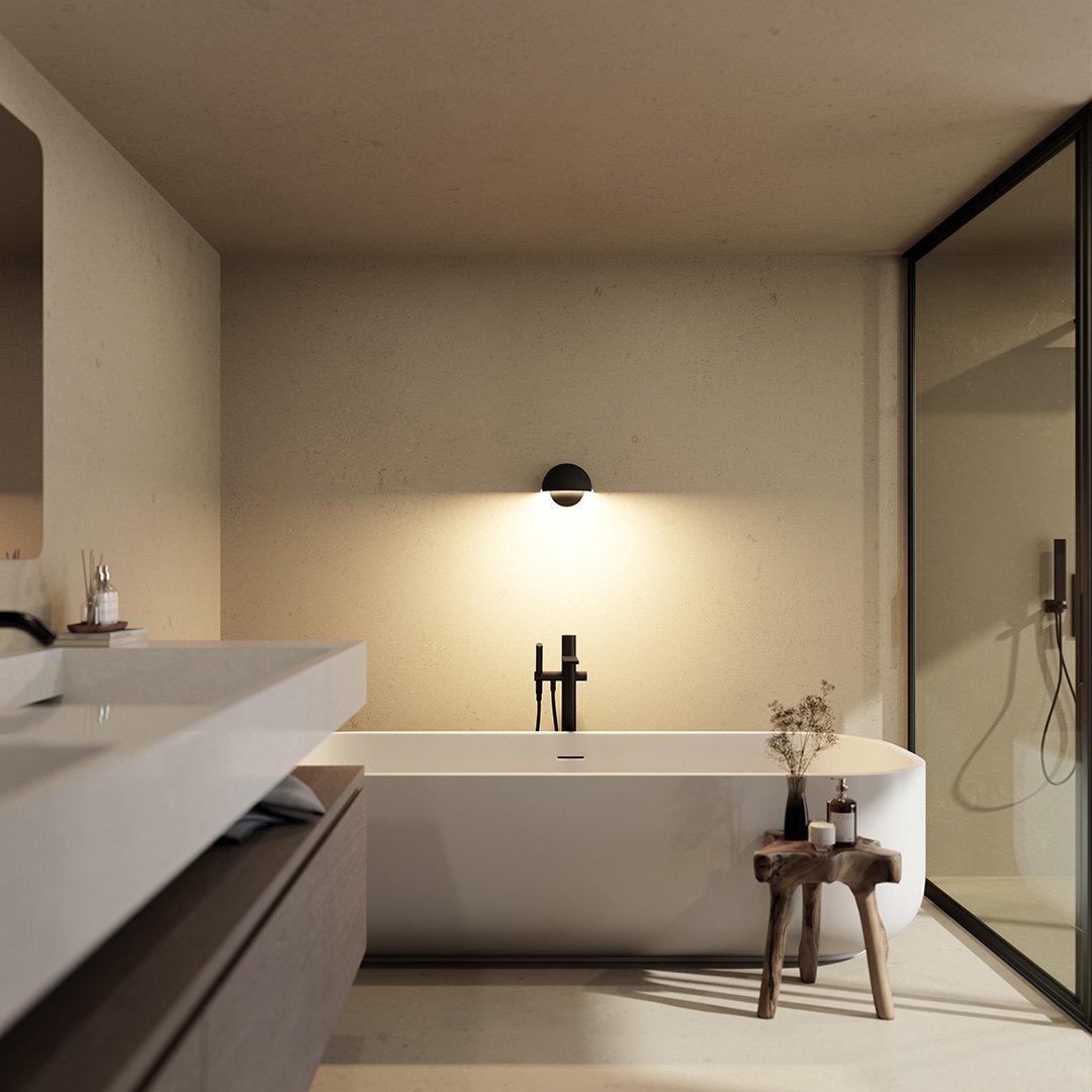 ArcLume - Applique murale slank demi-circulaire