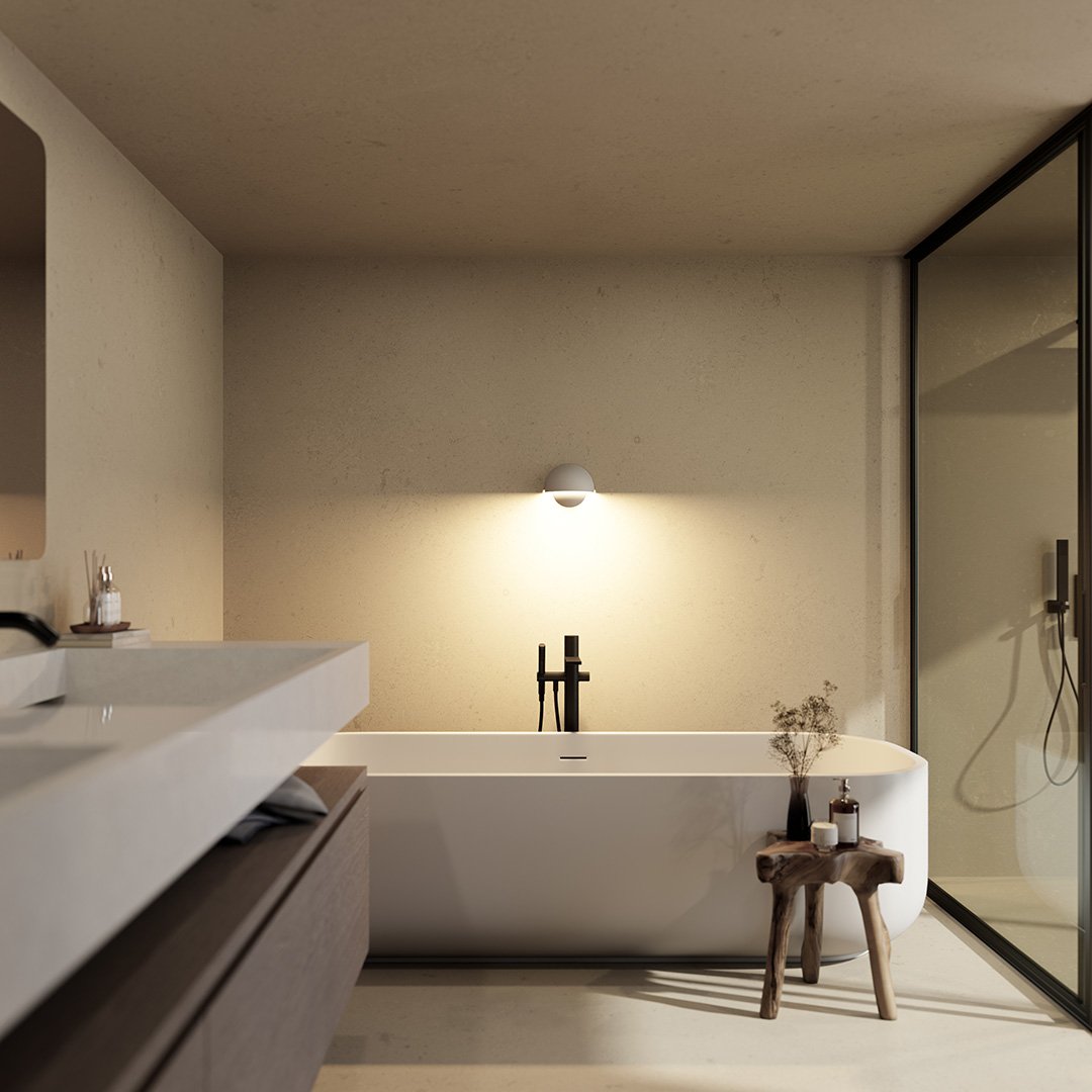 ArcLume - Applique murale slank demi-circulaire