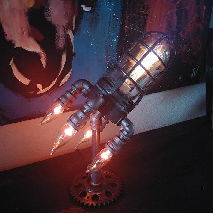Steampunk - lampe fusée