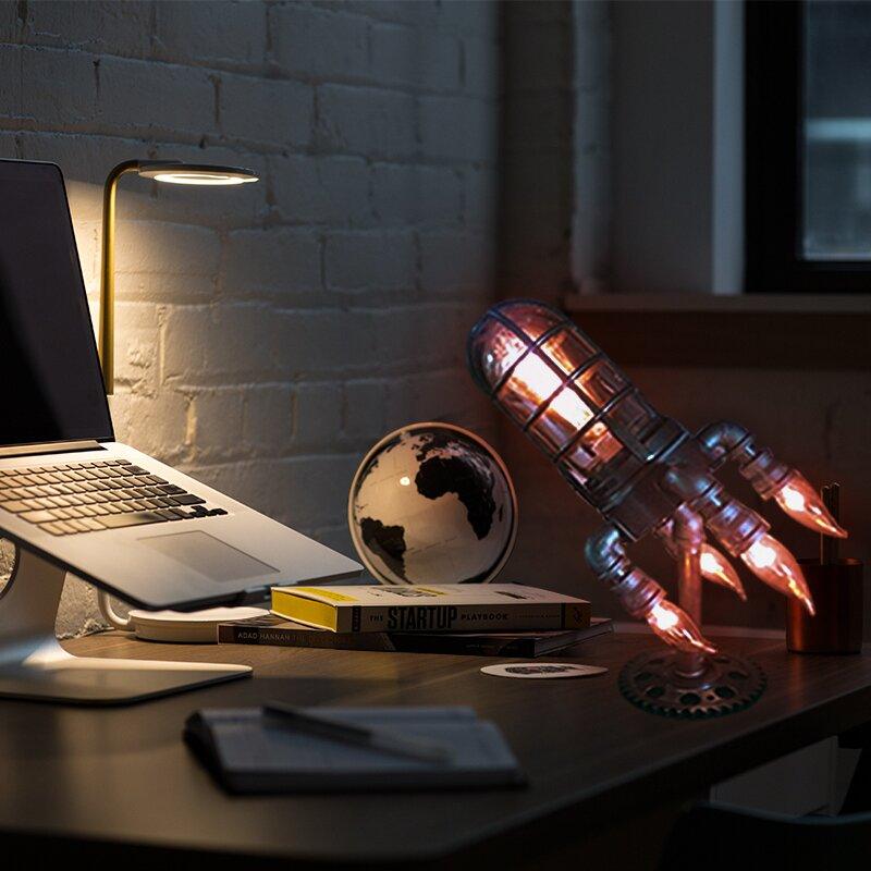Steampunk - lampe fusée