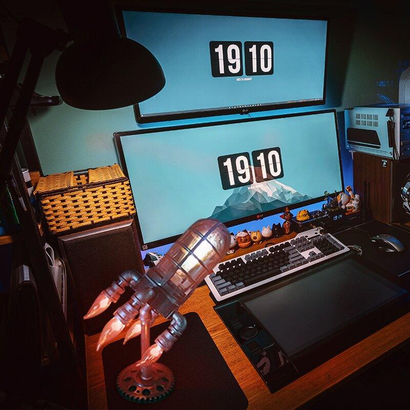 Steampunk - lampe fusée