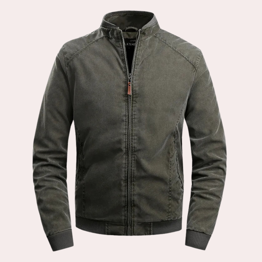 Marius - Veste zippée décontractée à col montant pour homme