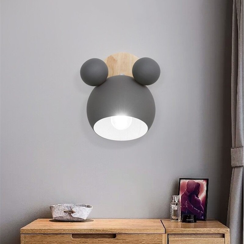 Appliques murales en forme d'oreilles de souris aux couleurs vives