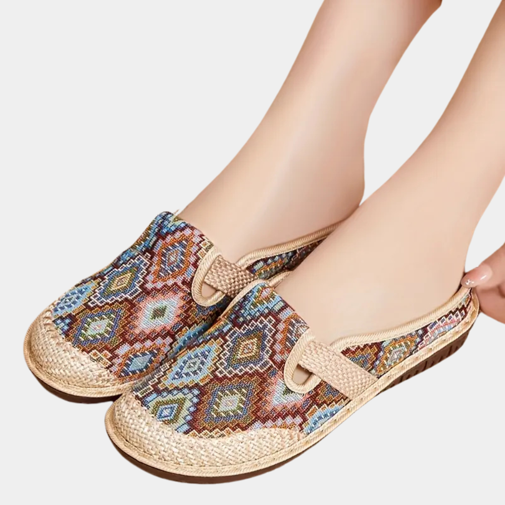 Elizabeth - Chaussures slip-on tissées boho-chic