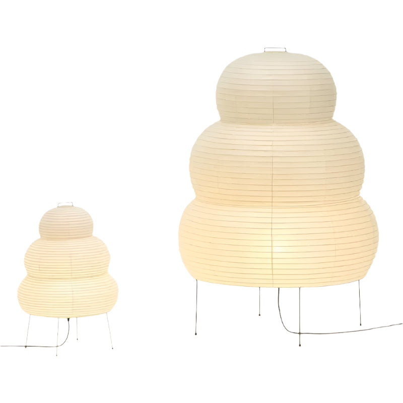 WabiGlow - lampe de sol réglable en papier de riz