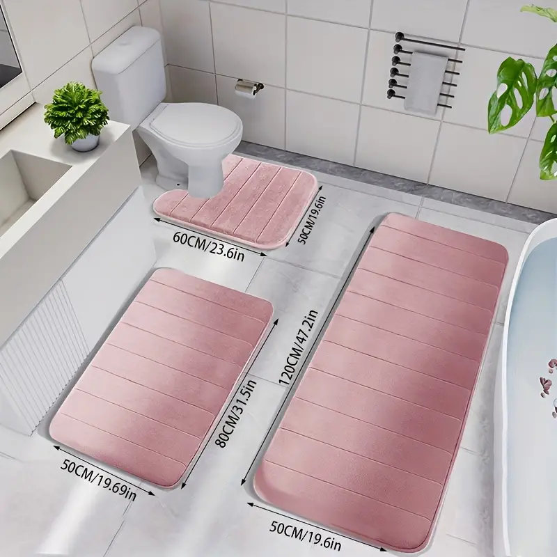 SoftHaven – Ensemble de tapis de bain en mousse de luxe