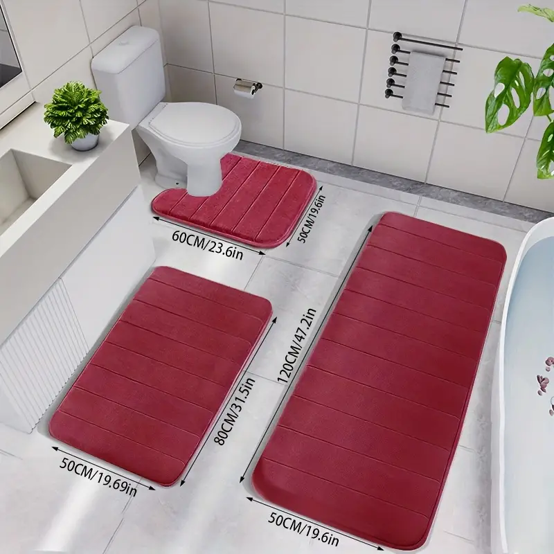 SoftHaven – Ensemble de tapis de bain en mousse de luxe