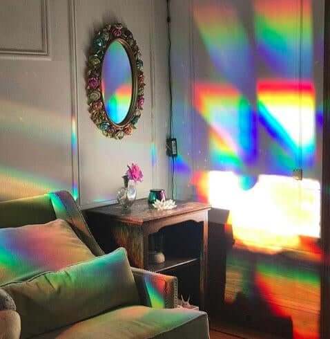 CrystalView - Film de confidentialité pour fenêtre arc-en-ciel