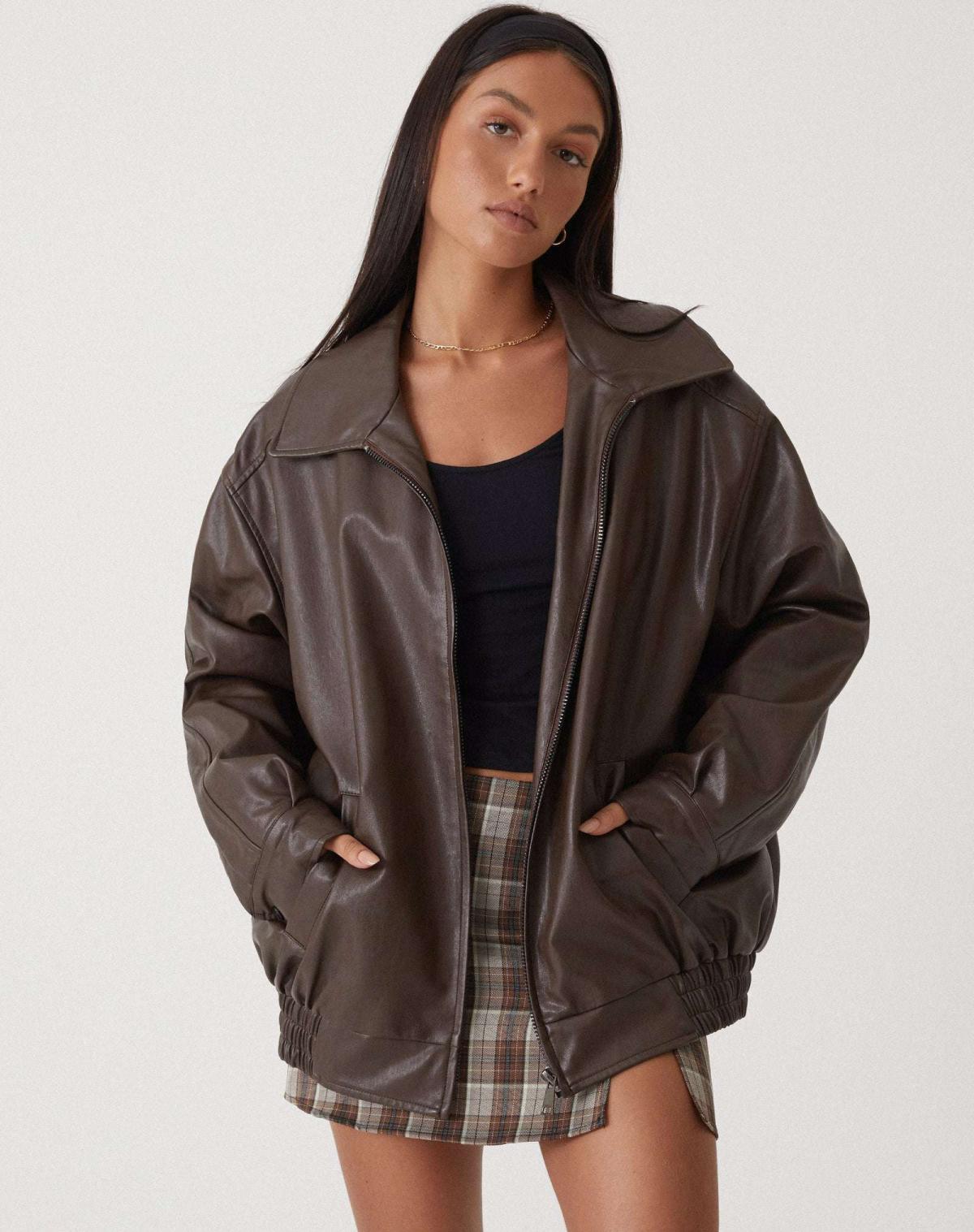 Clara - Veste zippée avec col en forme de trompette