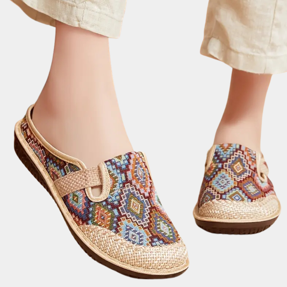 Elizabeth - Chaussures slip-on tissées boho-chic