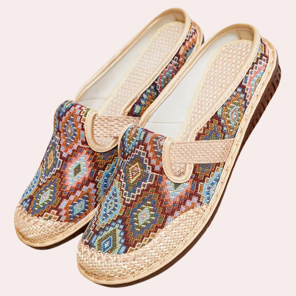 Elizabeth - Chaussures slip-on tissées boho-chic