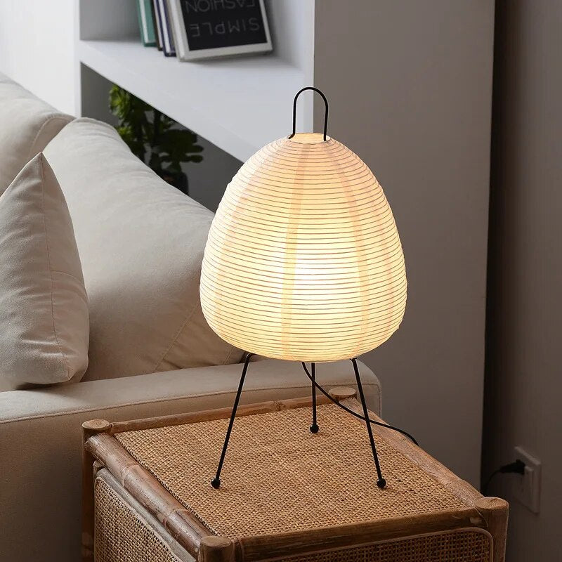 AmbientGlow - lampe de bureau en papier moderne du milieu du siècle