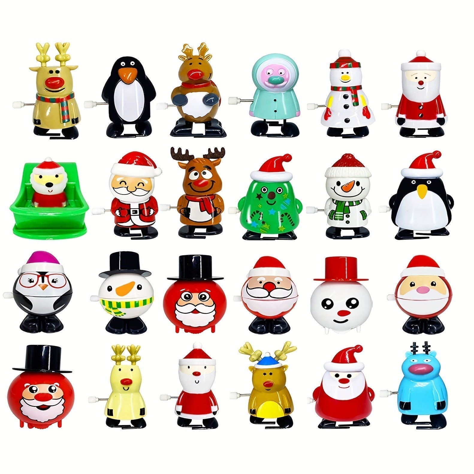 FestiveFun - Ensemble de 5 Jouets Miniatures de Noël Ludiques
