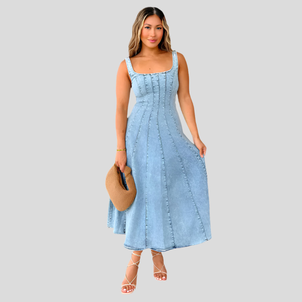 Modastra - Robe minimaliste en denim moderne
