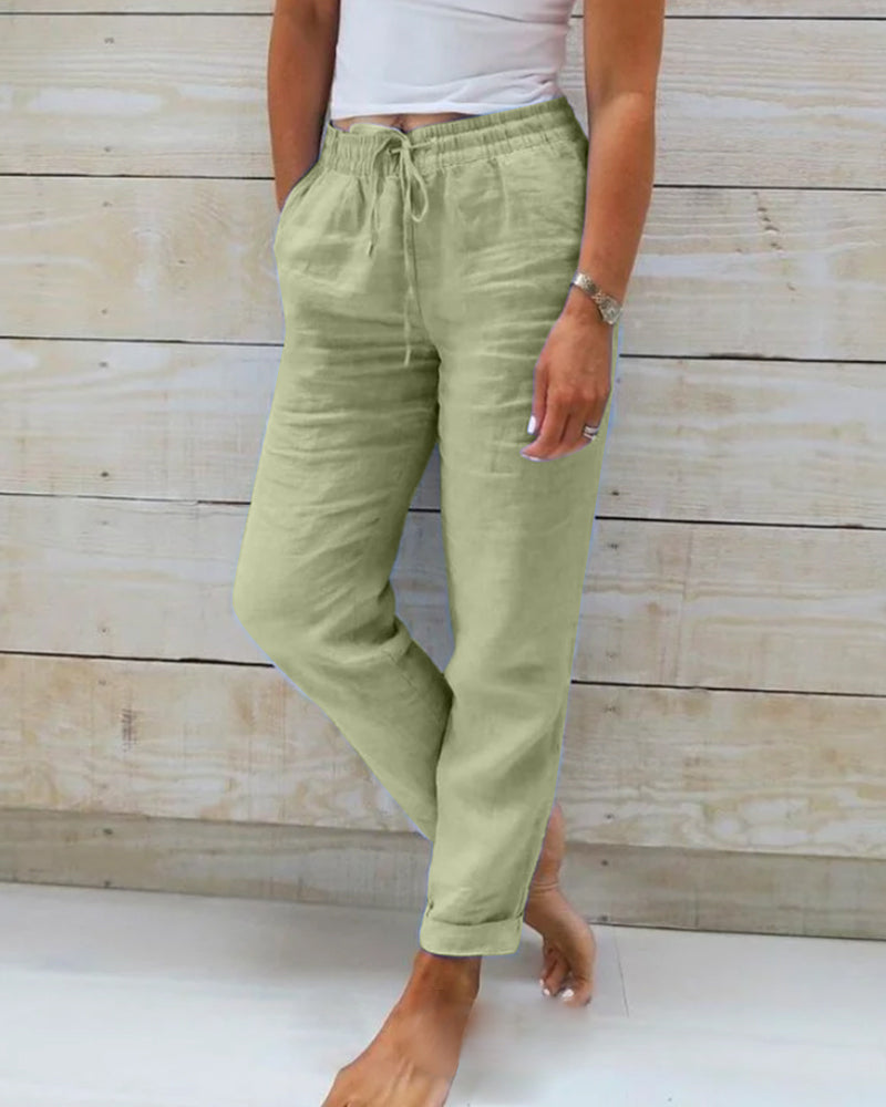 Pantalons en lin Mara
