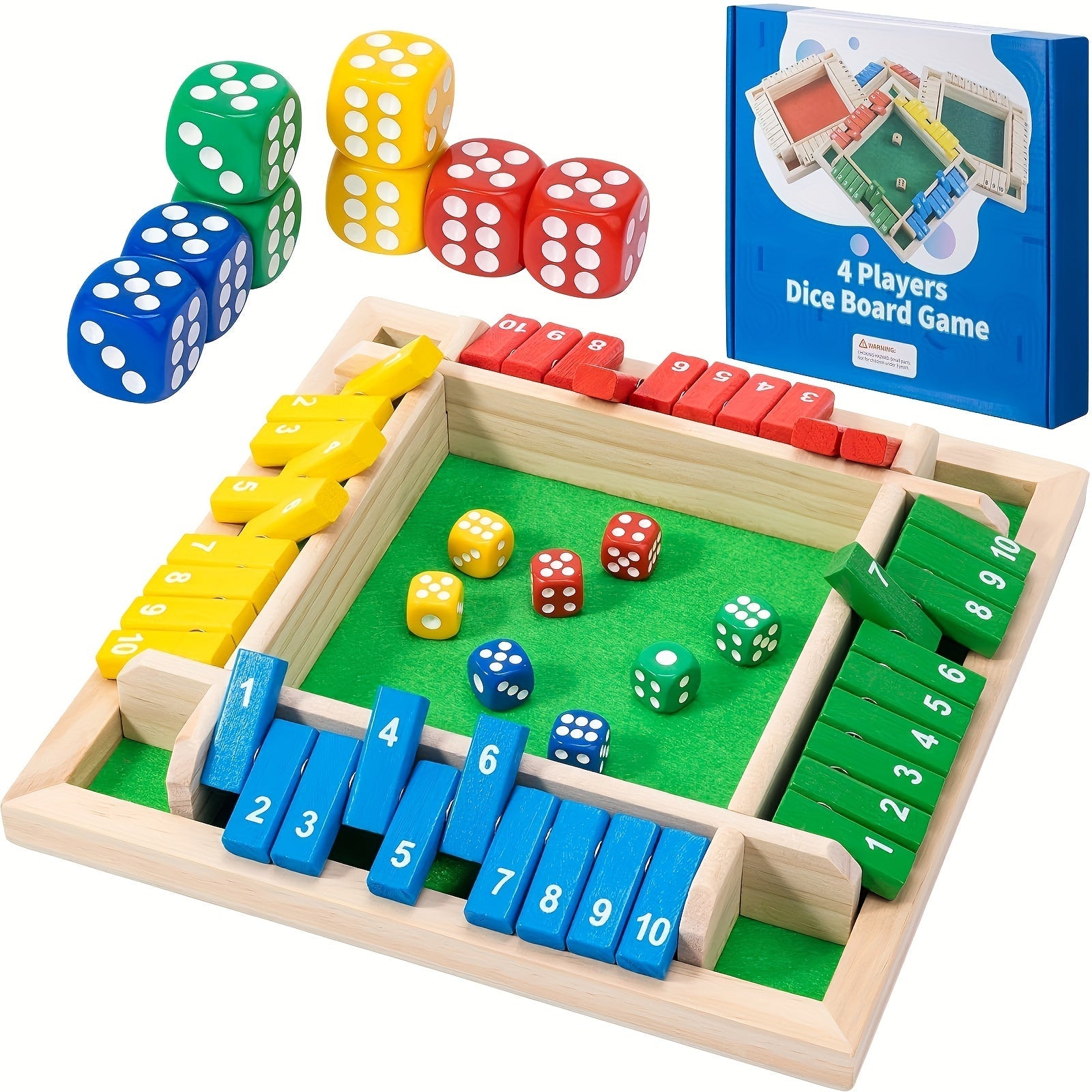 Jeu de Shut The Box, Jeux de dés en bois