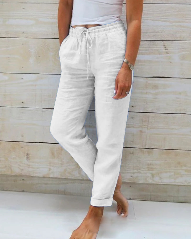 Pantalons en lin Mara