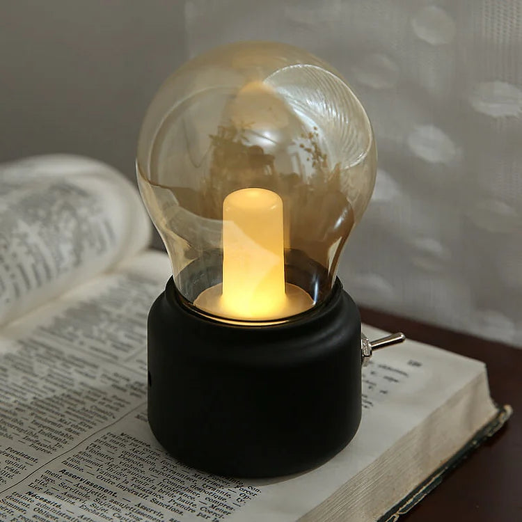 RetroGlow - Lampe de nuit LED portable avec batterie rechargeable