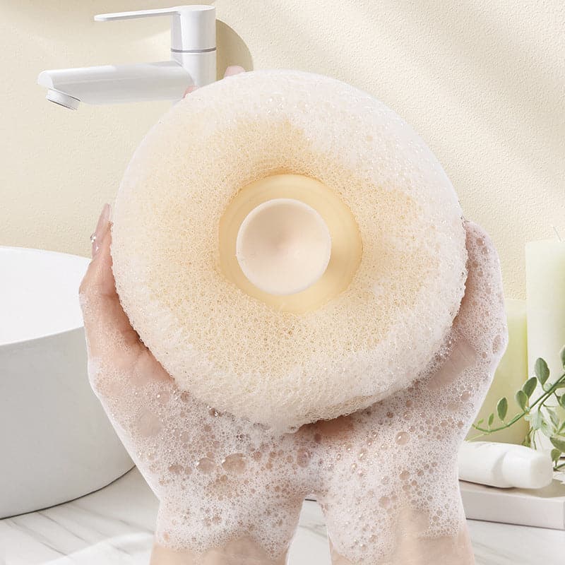 Éponge de bain en forme de fleur FloraGlow – Exfoliante et stimulante pour les soins de la peau