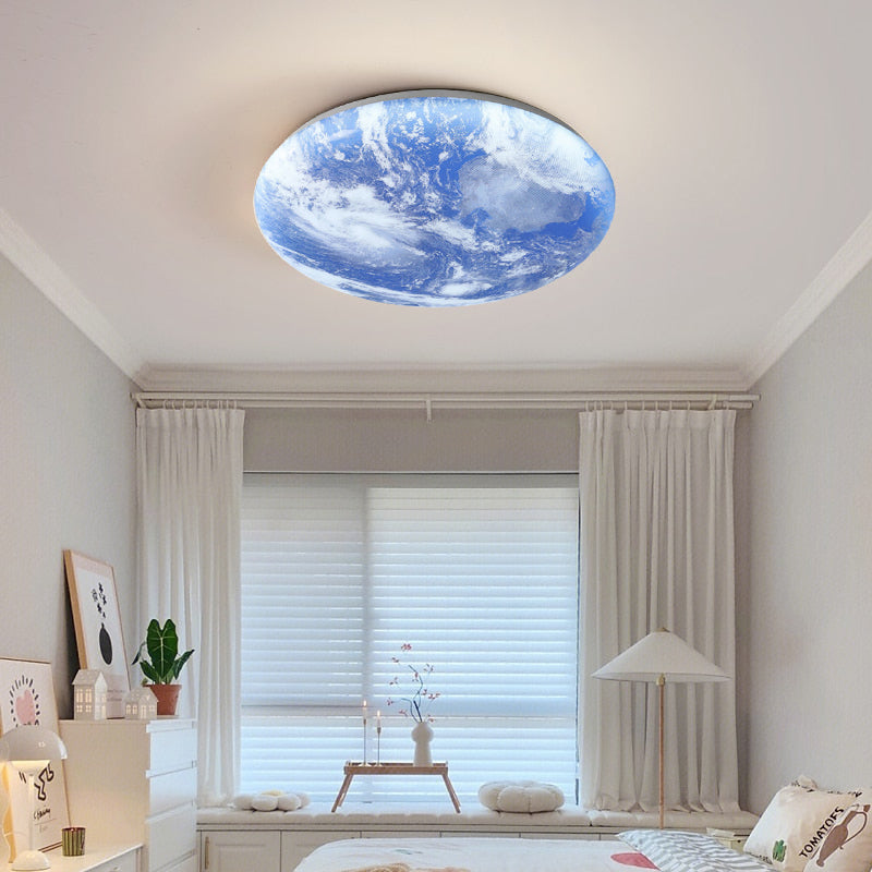 TerraGlow - Luminaire de plafond circulaire inspiré de la terre