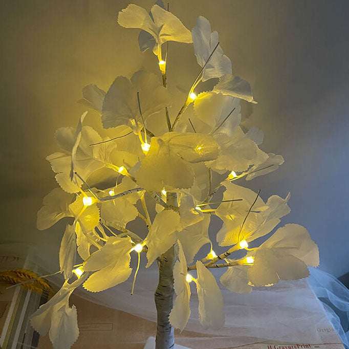 Lampe en bois éclairée par LED à piles