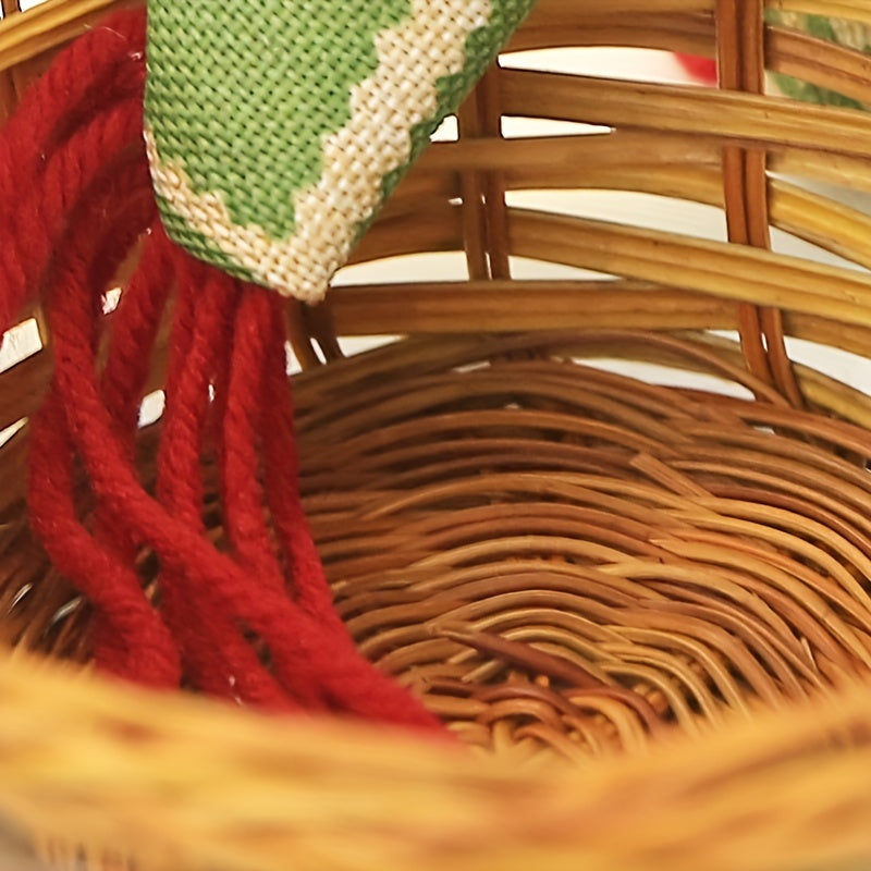 Poupée de Noël | Panier de Bonbons Décor Festif des Fêtes