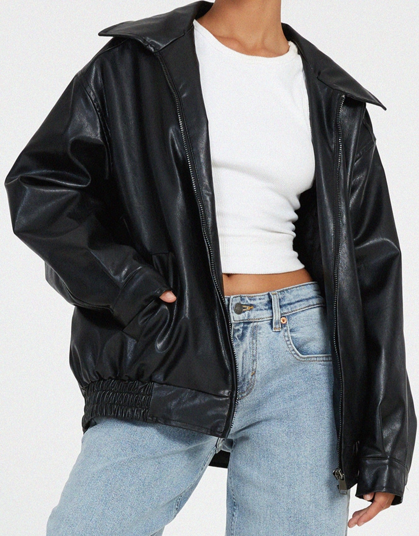 Clara - Veste zippée avec col en forme de trompette