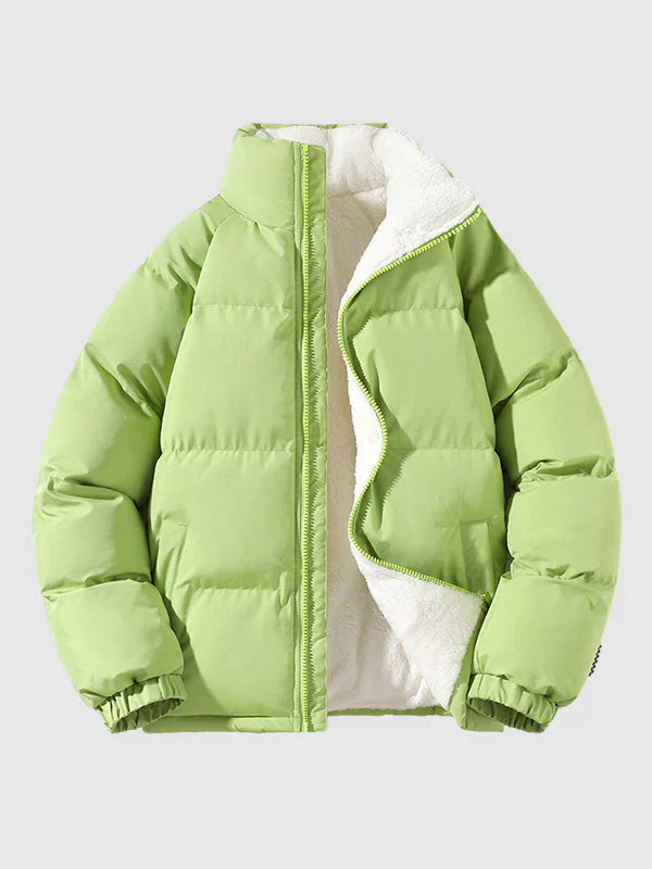 Jeno - Doudoune en sherpa forêt